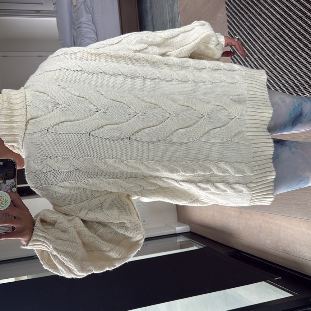 Acoa Cream Knit Sweater View 5